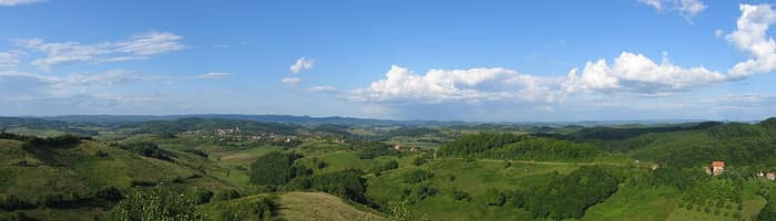 Blick von der Burg Cetin Richtung Bosnien