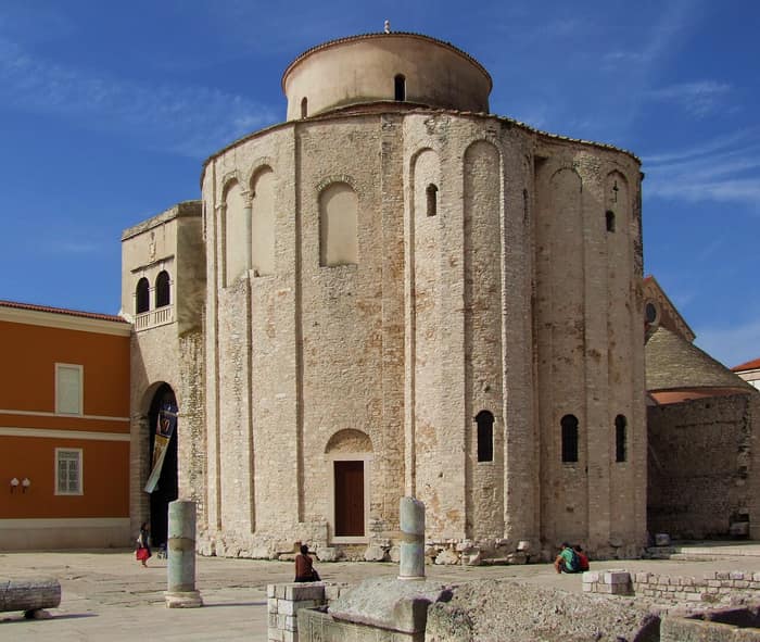 Die runde Kirche St. Donatus in Zadar, auf dem römischen Forum errichtet