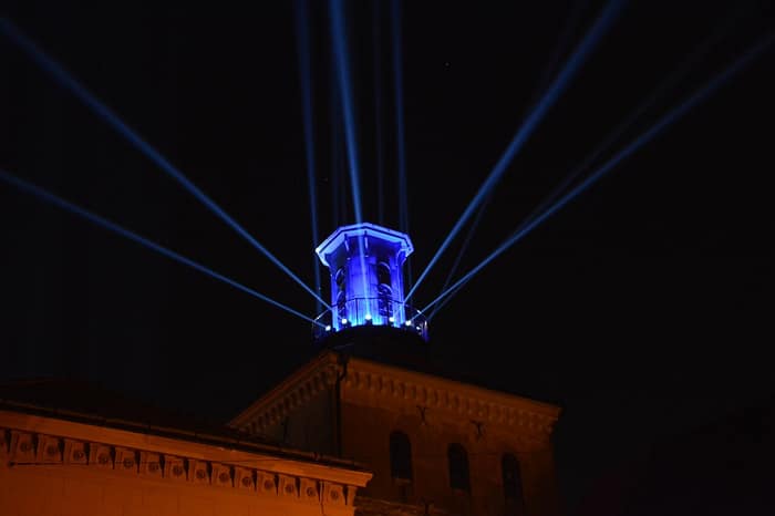 Lotrščak Tower during the Festival of Lights, fifth view