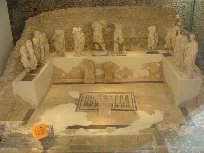 Roman temple of the Augusteum at Narona, 1st century, in Vid near Metković